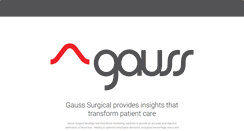 Desktop Screenshot of gausssurgical.com