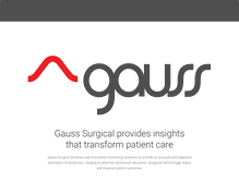 Tablet Screenshot of gausssurgical.com